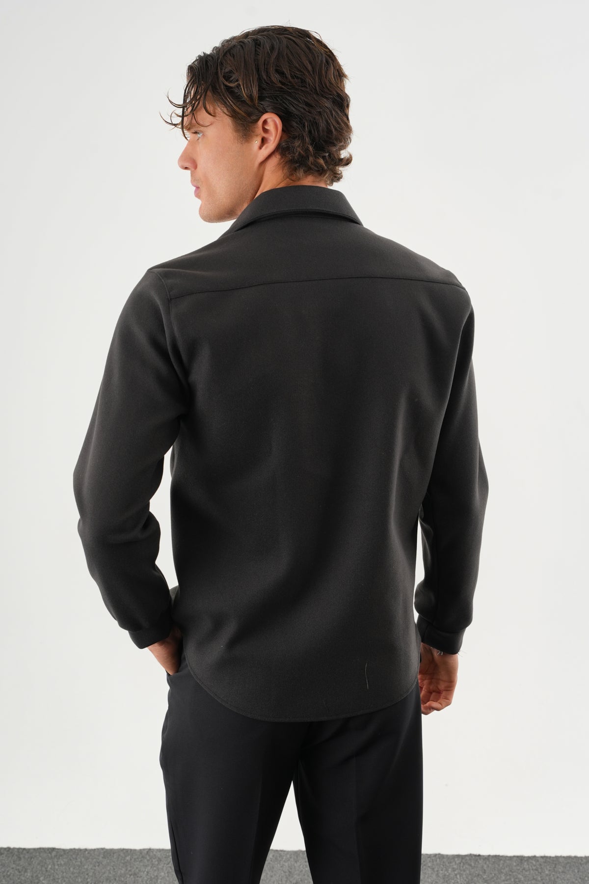 FELT Erkek Oversize Kaşe Gömlek Antrasit