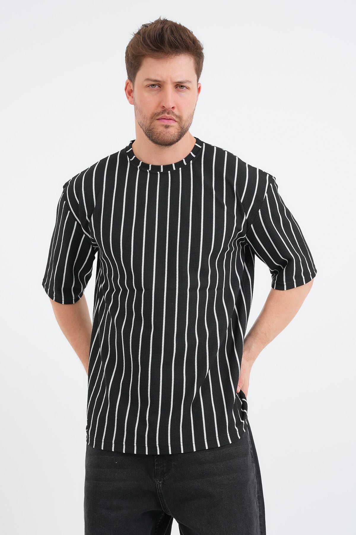 Shift Erkek Oversize Tişört Siyah
