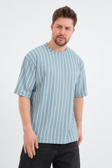 Shift Erkek Oversize Tişört Mavi