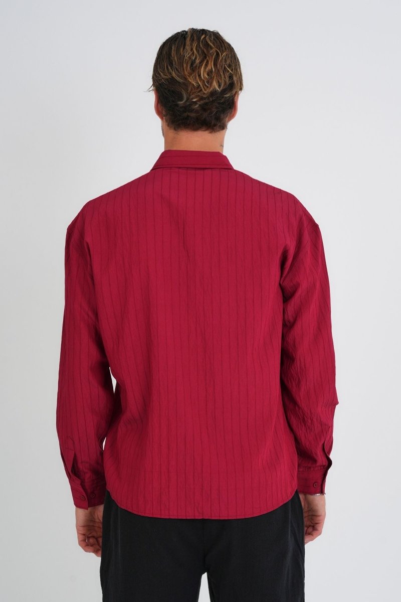 Alto Oversize Gömlek Bordo - Redline
