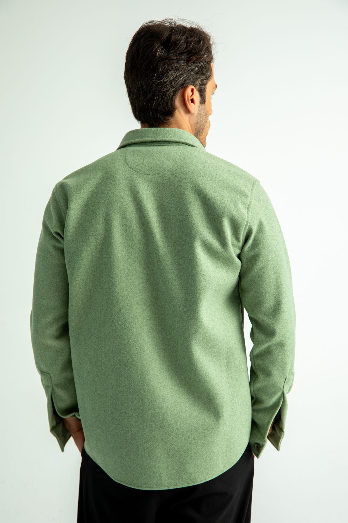 Regular Fit Kışlık Kaşe Gömlek Mint