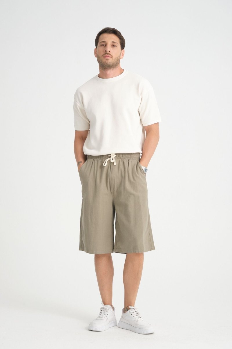 Baggy Fit Bermuda & Şort Haki - Redline
