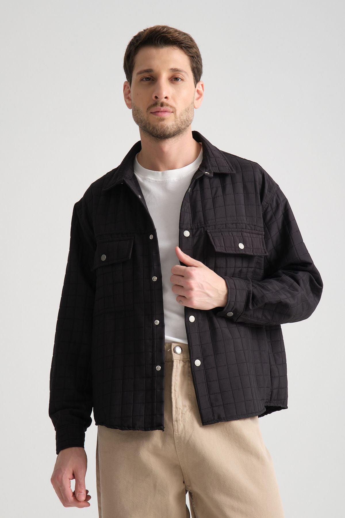 Grit Erkek Oversize Ceket Siyah