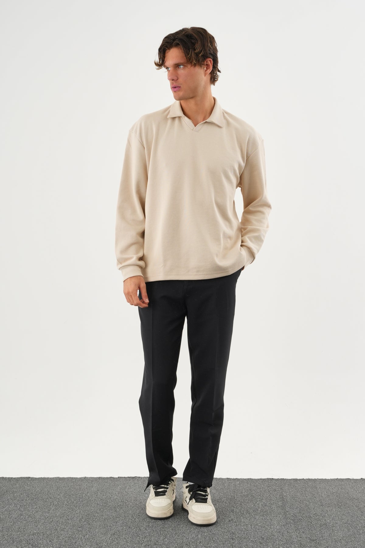 EASE Oversize Sweatshirt Bej