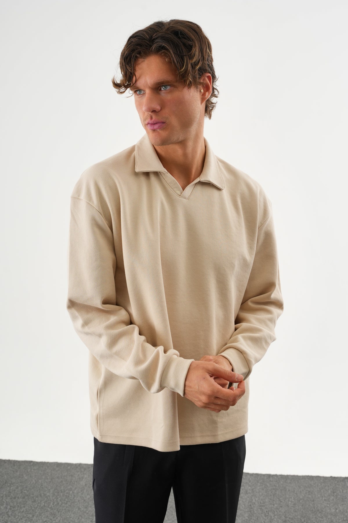 EASE Oversize Sweatshirt Bej