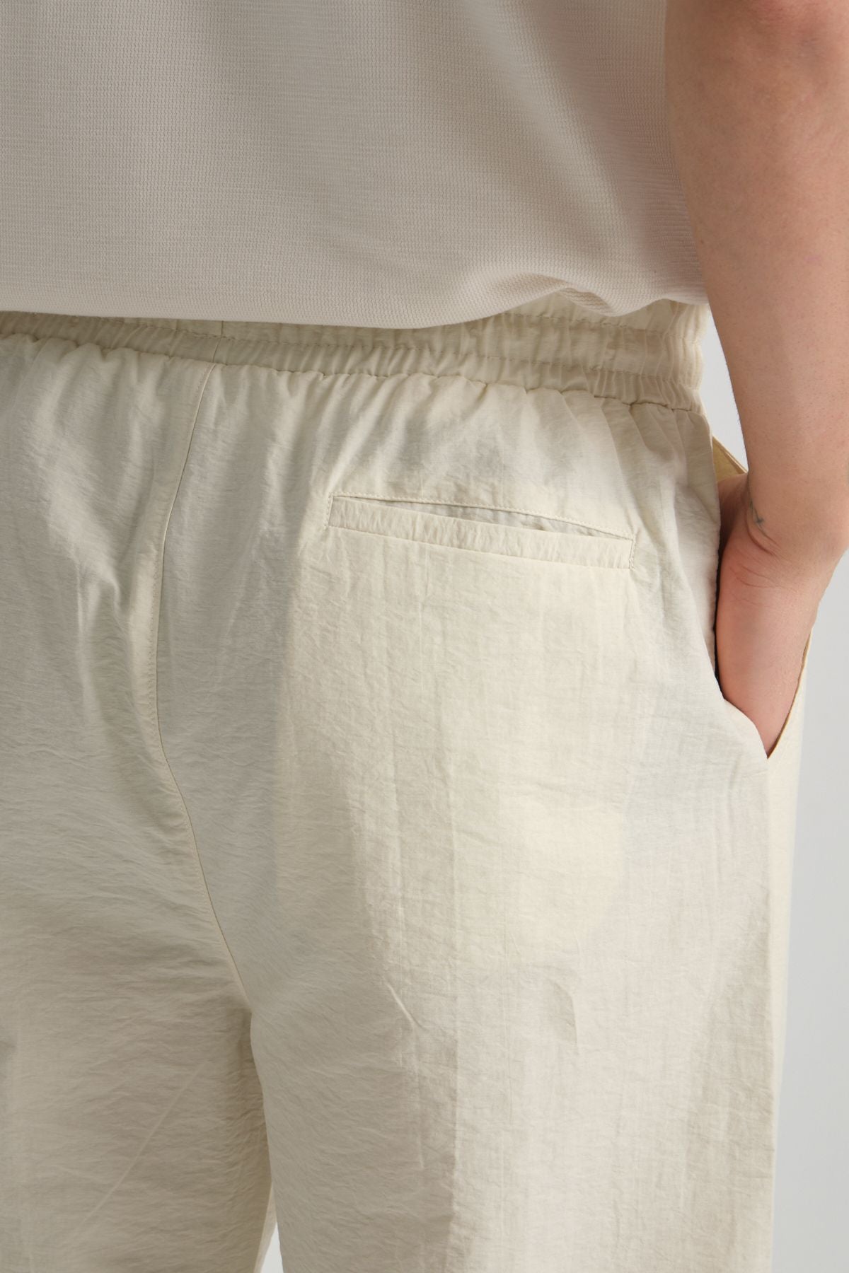 Era Baggy Fit Yazlık Rahat İnce Pantolon Bej