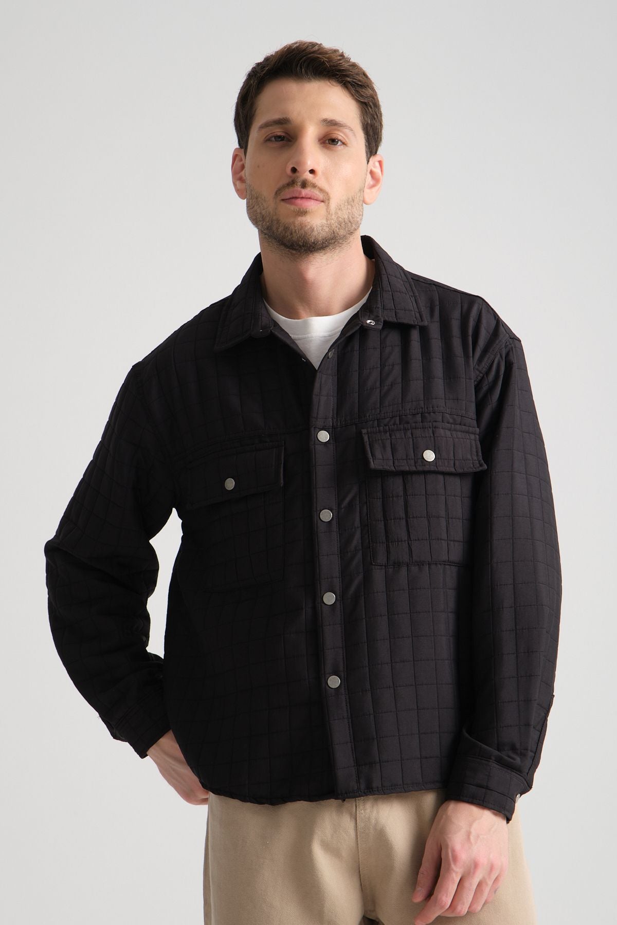 Grit Erkek Oversize Ceket Siyah