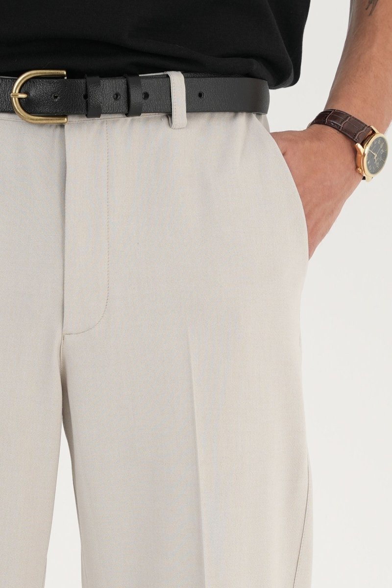 Comfort Slim Fit Kumaş Pantolon Bej - Redline