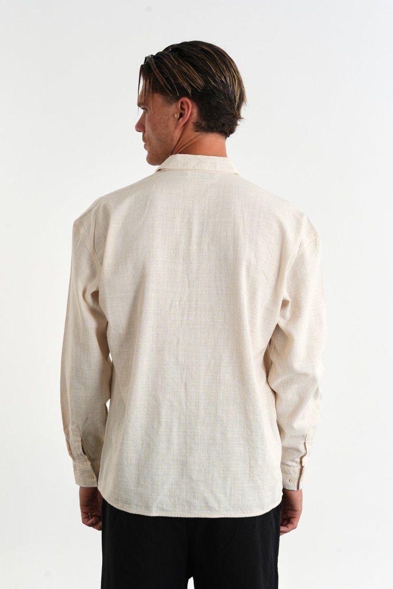 Comforted Oversize Gömlek Bej - Redline