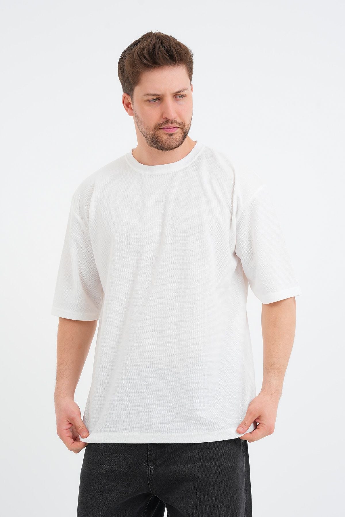 Sway Erkek Oversize Tişört Beyaz