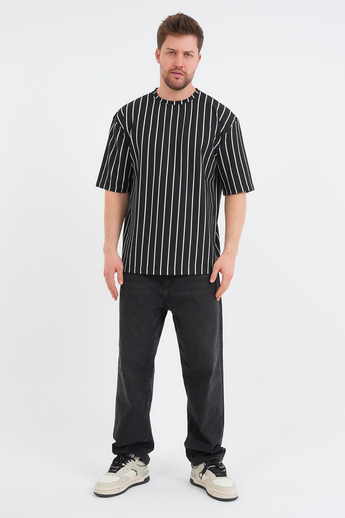 Shift Erkek Oversize Tişört Siyah