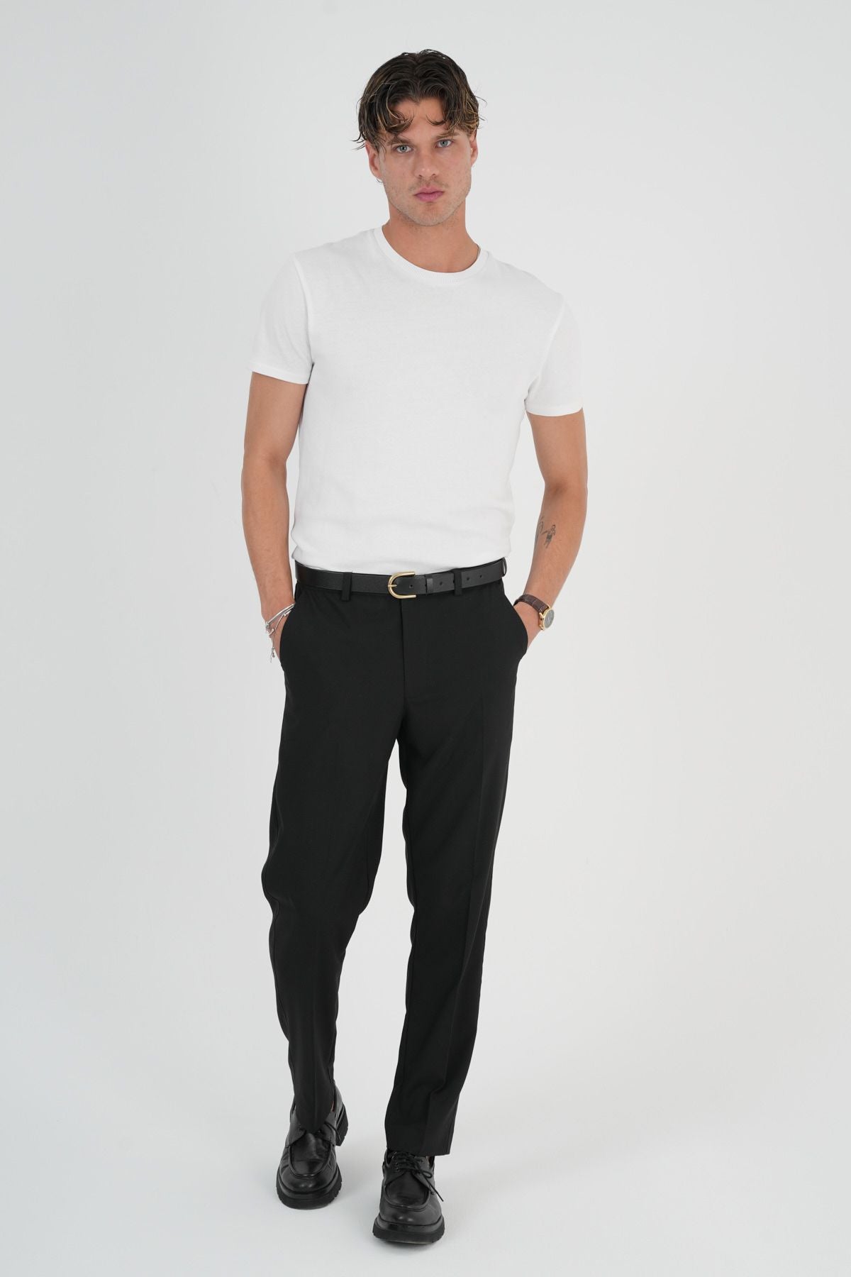 Comfort Slim Fit Kumaş Pantolon Siyah
