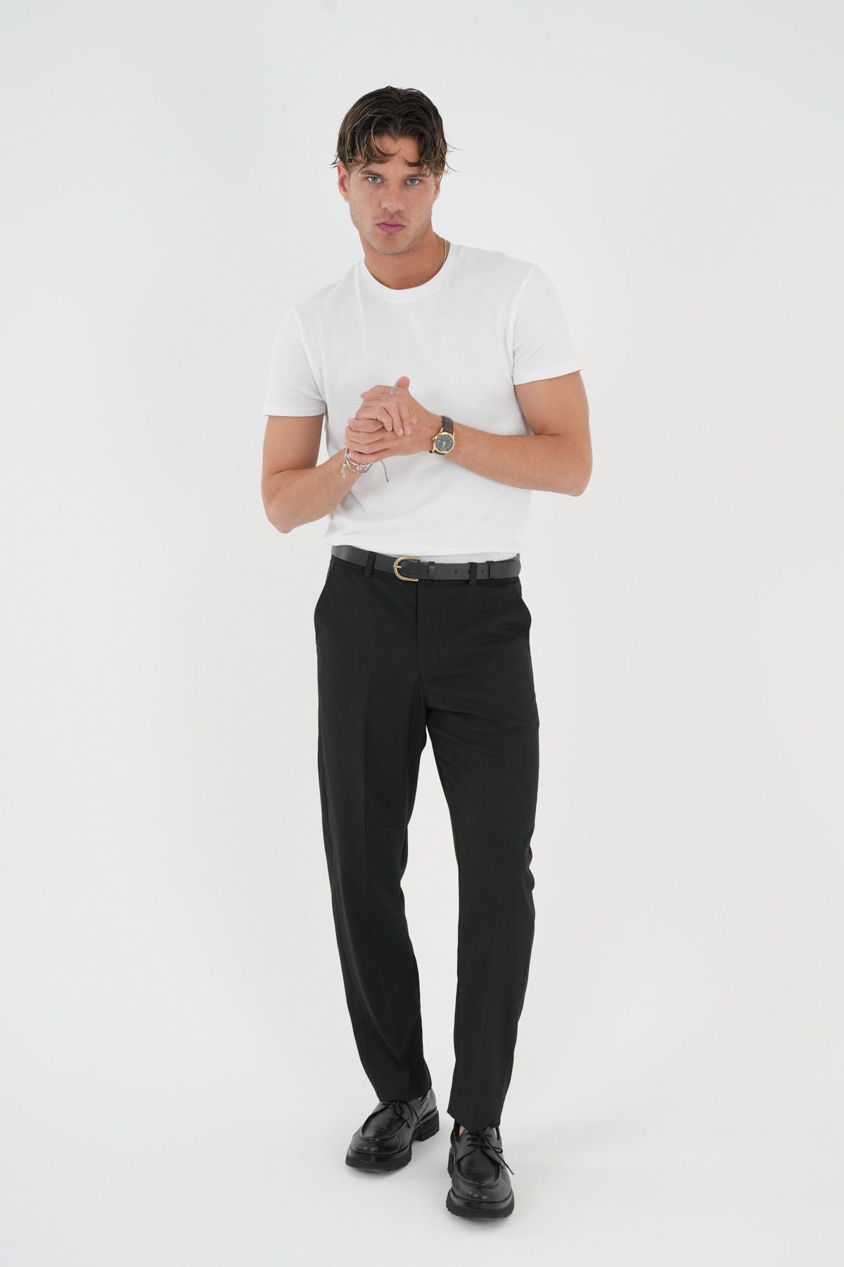 Comfort Slim Fit Kumaş Pantolon Siyah