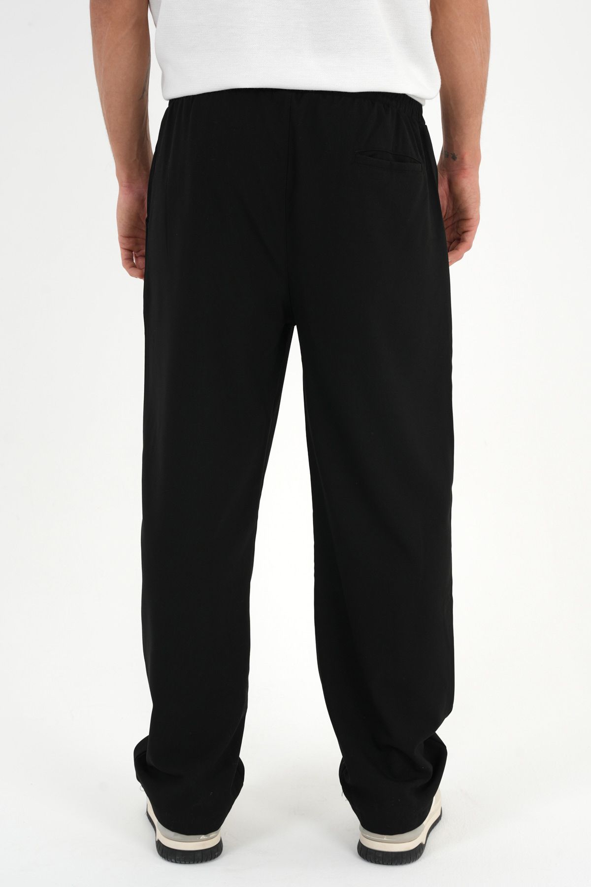 Anchor Baggy Kumaş Pantolon Siyah
