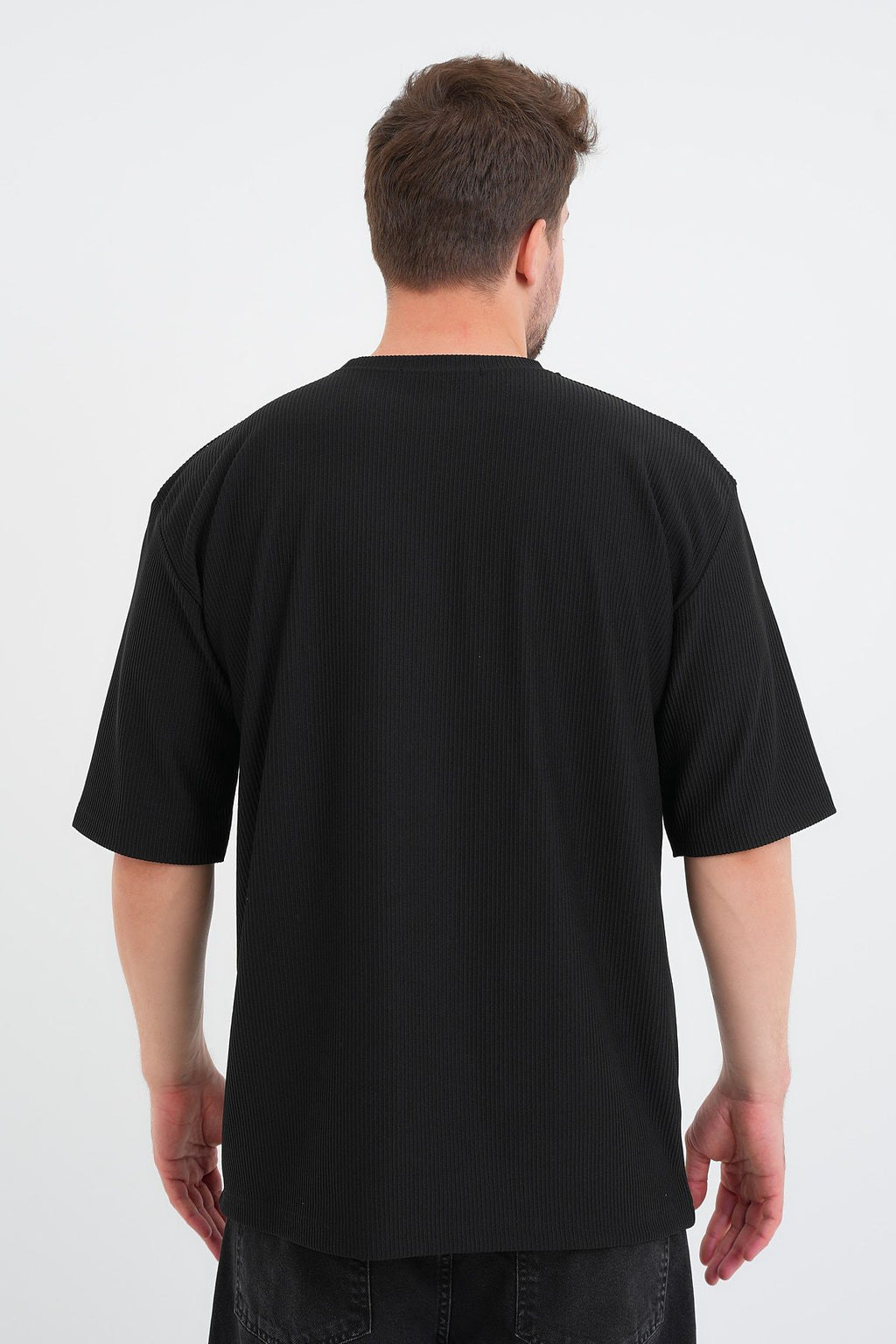 Valor Erkek Oversize Tişört Siyah