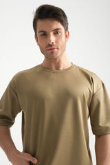 Plume Erkek Basic Oversize Tişört Haki