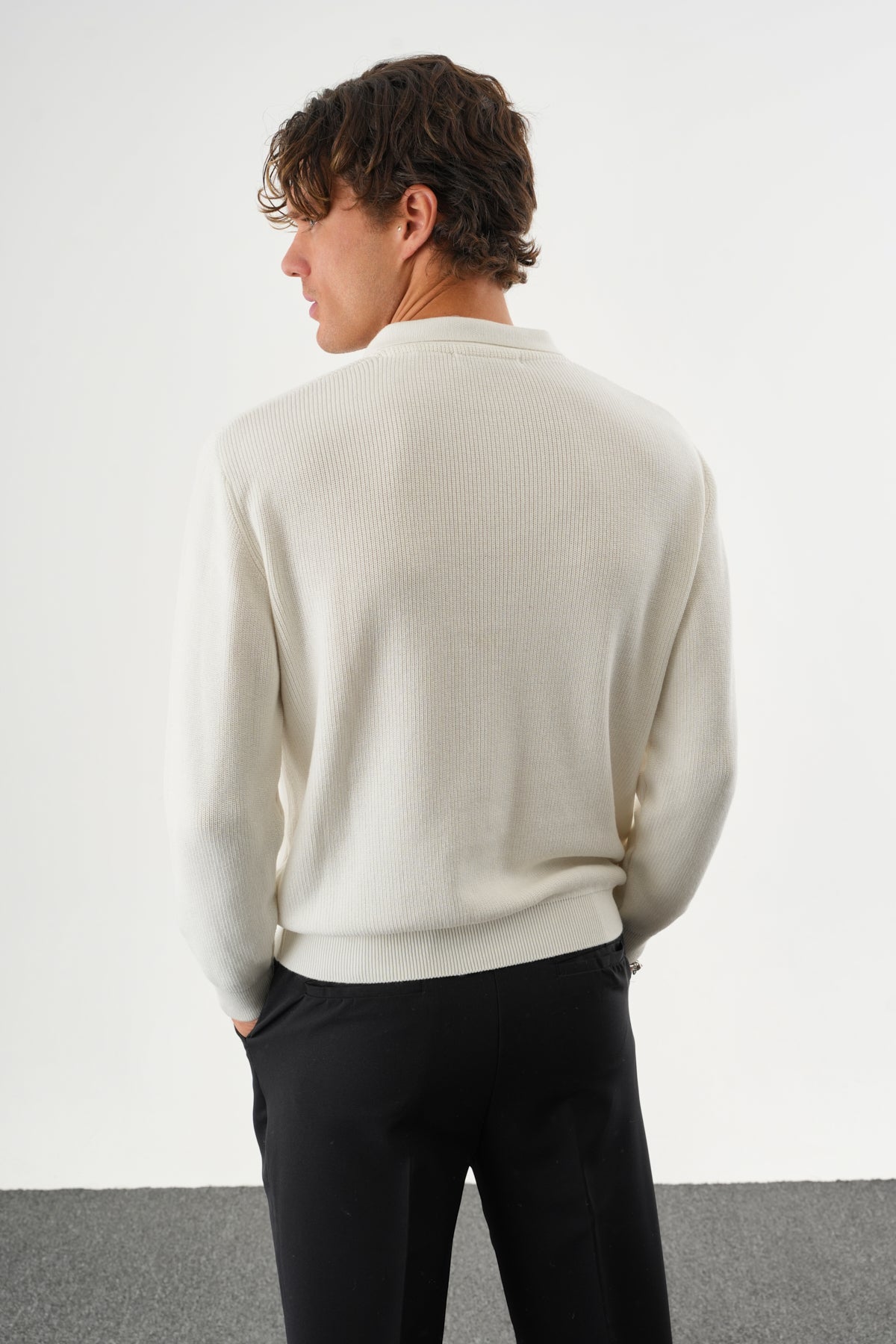 Holt Oversize Triko Uzun Kollu Kazak Ekru