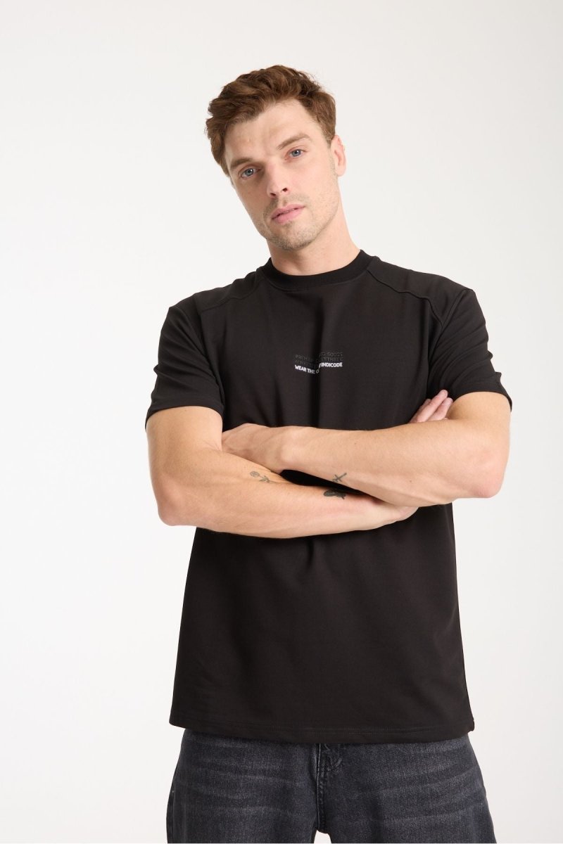 Elite Erkek Oversize Tişört Siyah - Redline