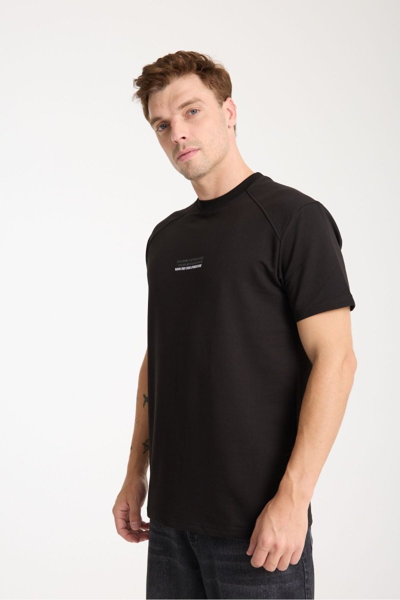 Elite Erkek Oversize Tişört Siyah - Redline