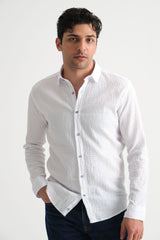 Erkek %100 Pamuk Yazlık Regular Fit Gömlek 2641 Beyaz - Redline