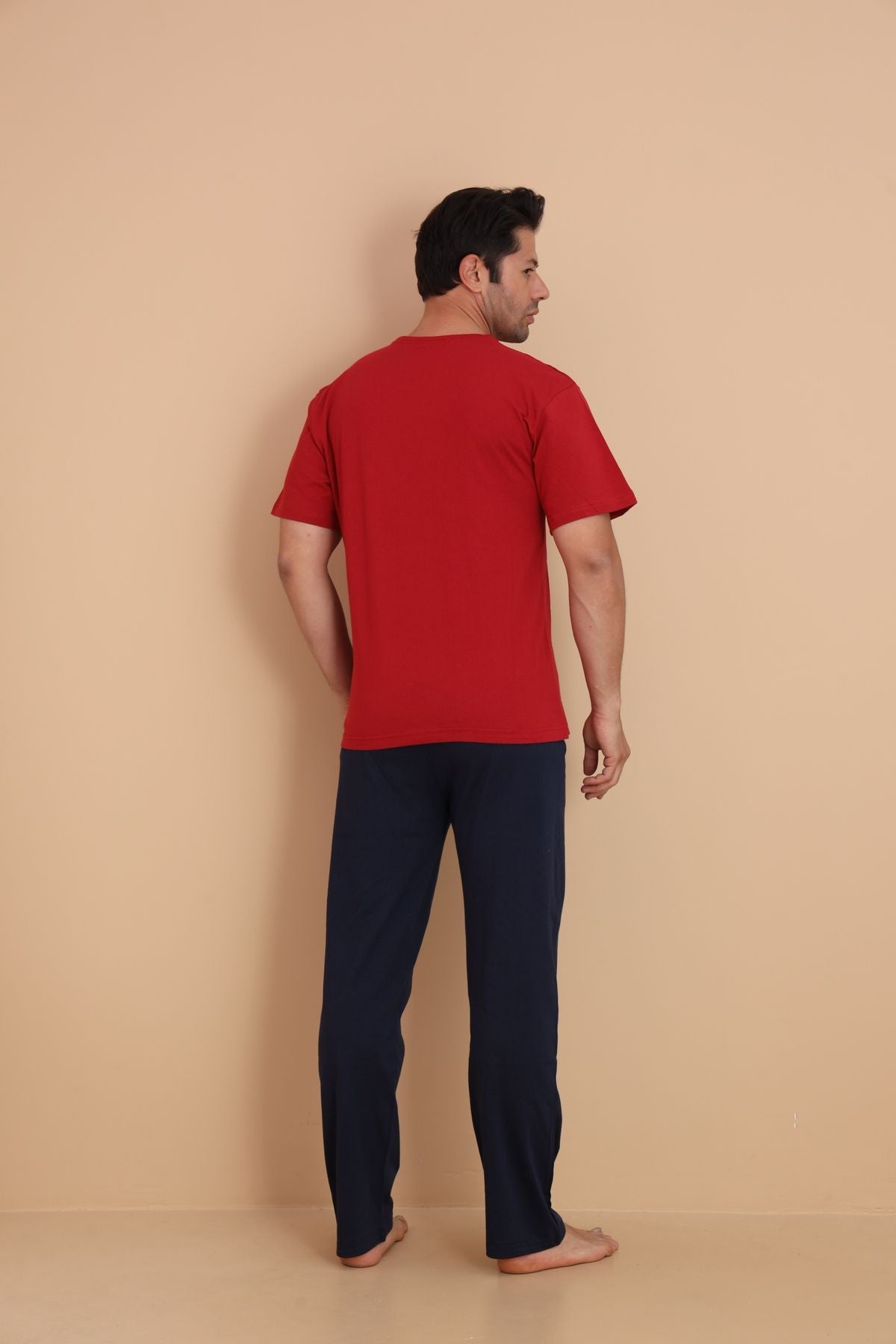 Erkek Kısa Kol Pijama Takımı Kırmızı - Redline