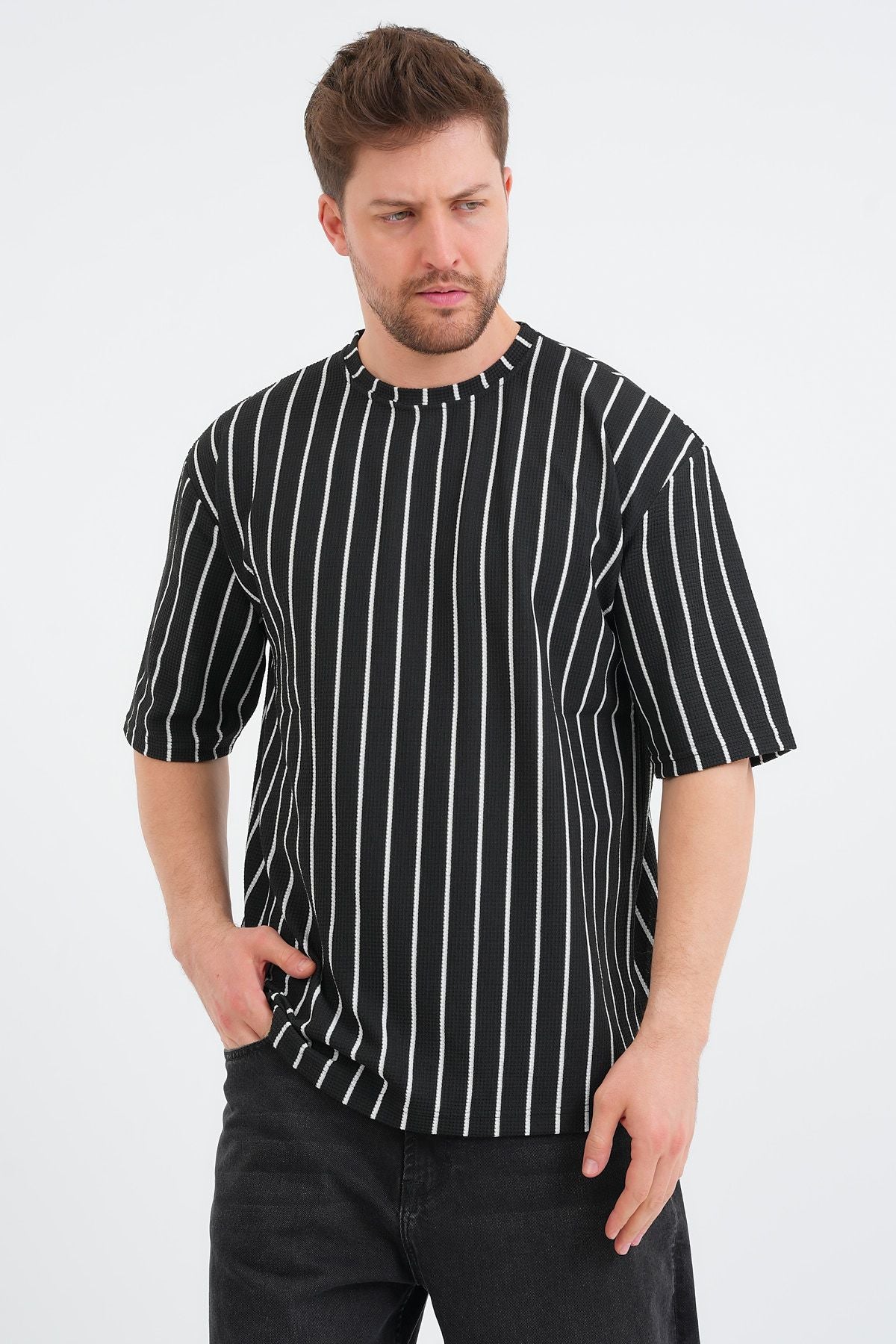 Shift Erkek Oversize Tişört Siyah