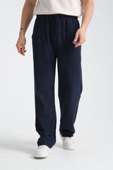 Saga Keten Baggy Pantolon Lacivert