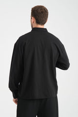 Bond Keten Oversize Gömlek Siyah