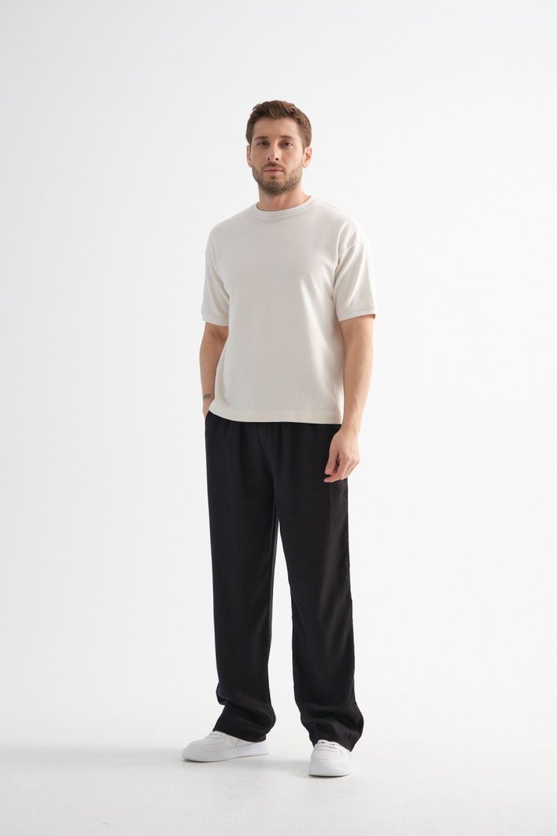 Fate Erkek Baggy Rahat Pantolon Siyah - Redline