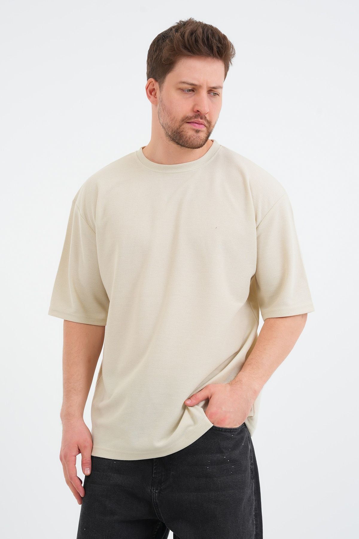Sway Erkek Oversize Tişört Bej