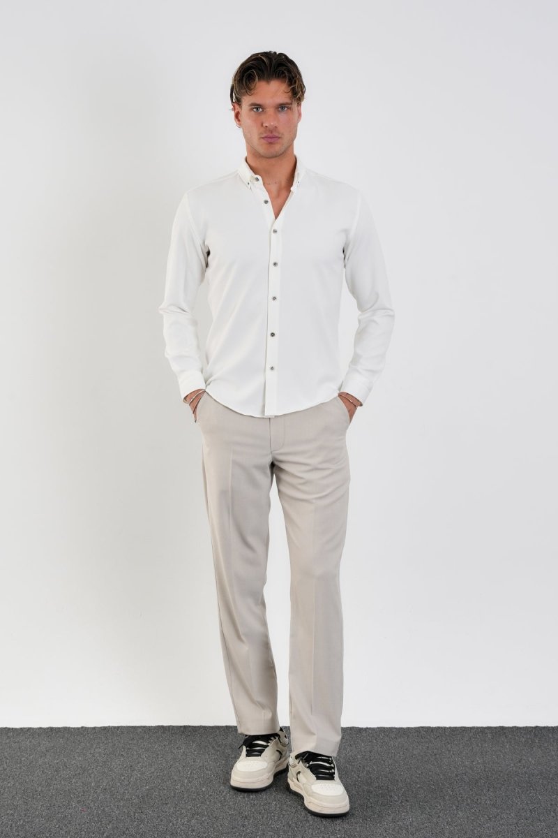 Flex Slim Fit Gömlek Beyaz - Redline