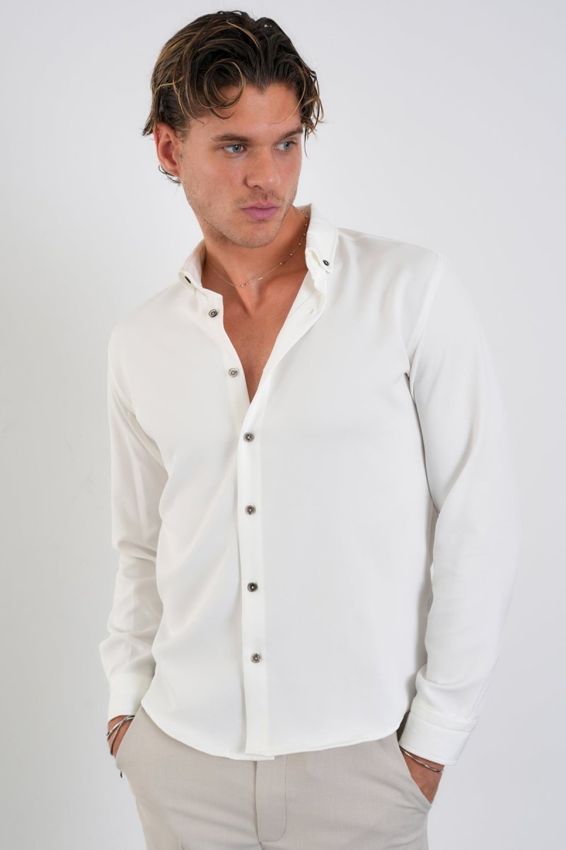 Flex Slim Fit Gömlek Beyaz - Redline