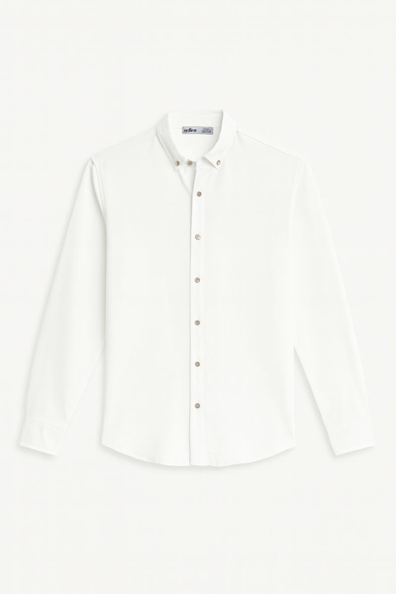 Flex Slim Fit Gömlek Beyaz - Redline