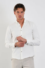 Flex Slim Fit Gömlek Beyaz - Redline