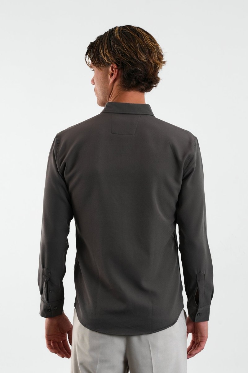 Flex Slim Fit Gömlek Füme - Redline