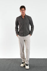 Flex Slim Fit Gömlek Füme - Redline