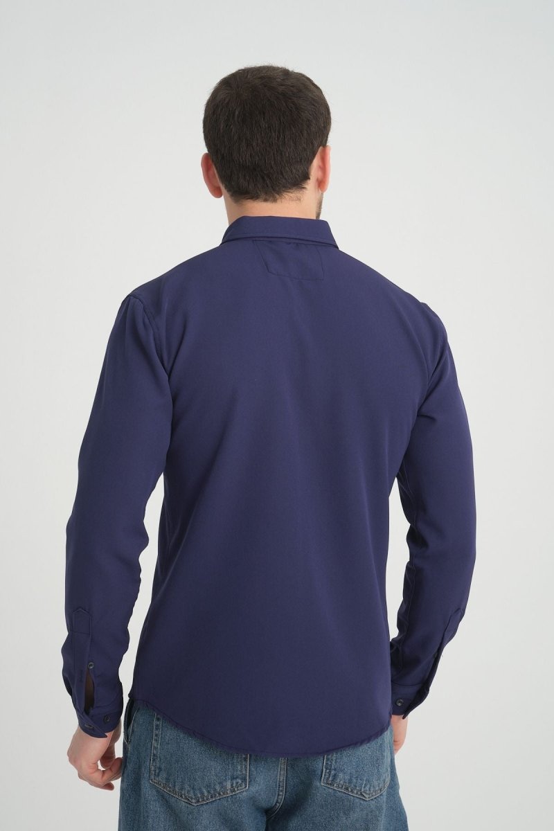 Flex Slim Fit Gömlek Lacivert - Redline