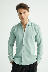 Flex Slim Fit Gömlek Mint - Redline