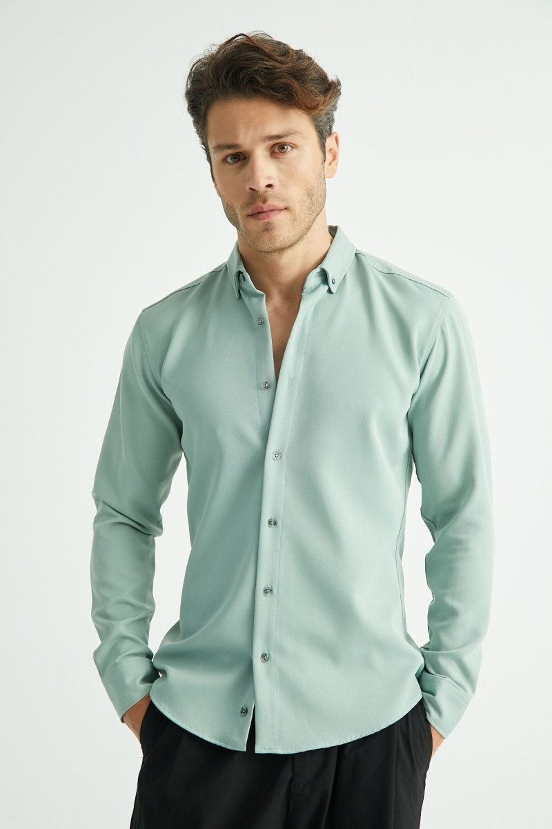 Flex Slim Fit Gömlek Mint - Redline