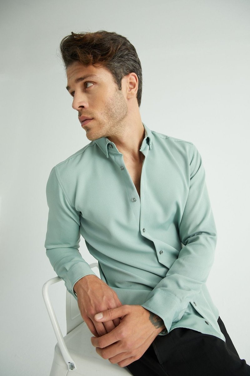 Flex Slim Fit Gömlek Mint - Redline