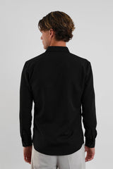 Flex Slim Fit Gömlek Siyah - Redline