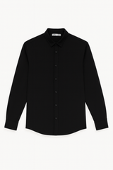 Flex Slim Fit Gömlek Siyah - Redline