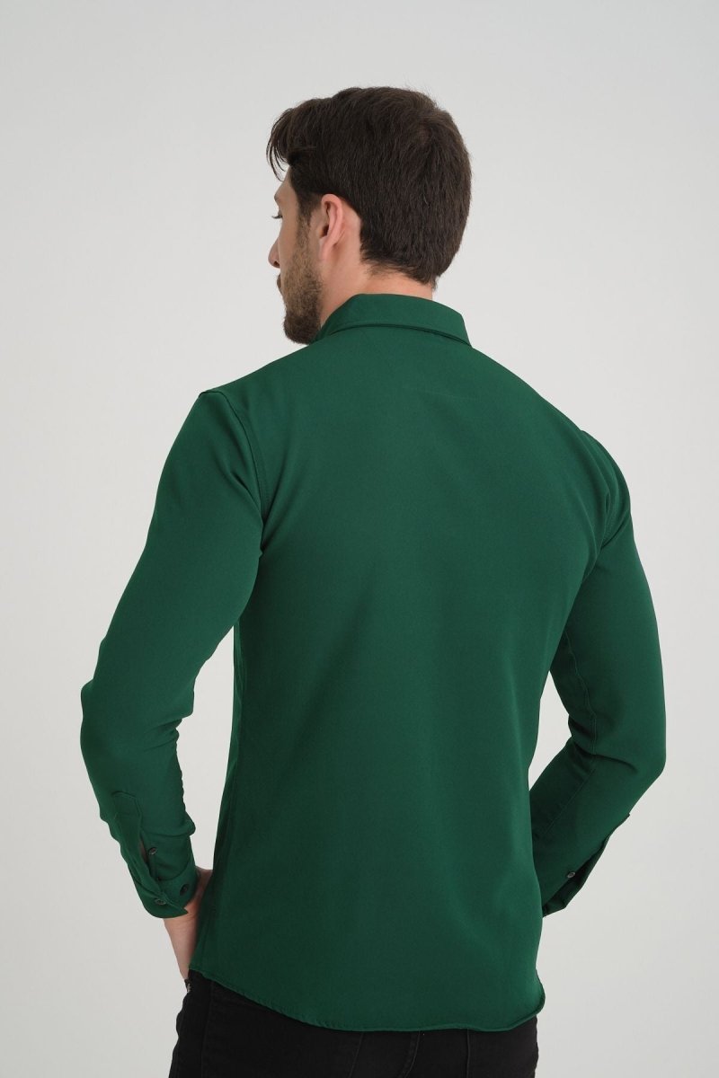 Flex Slim Fit Gömlek Yeşil - Redline
