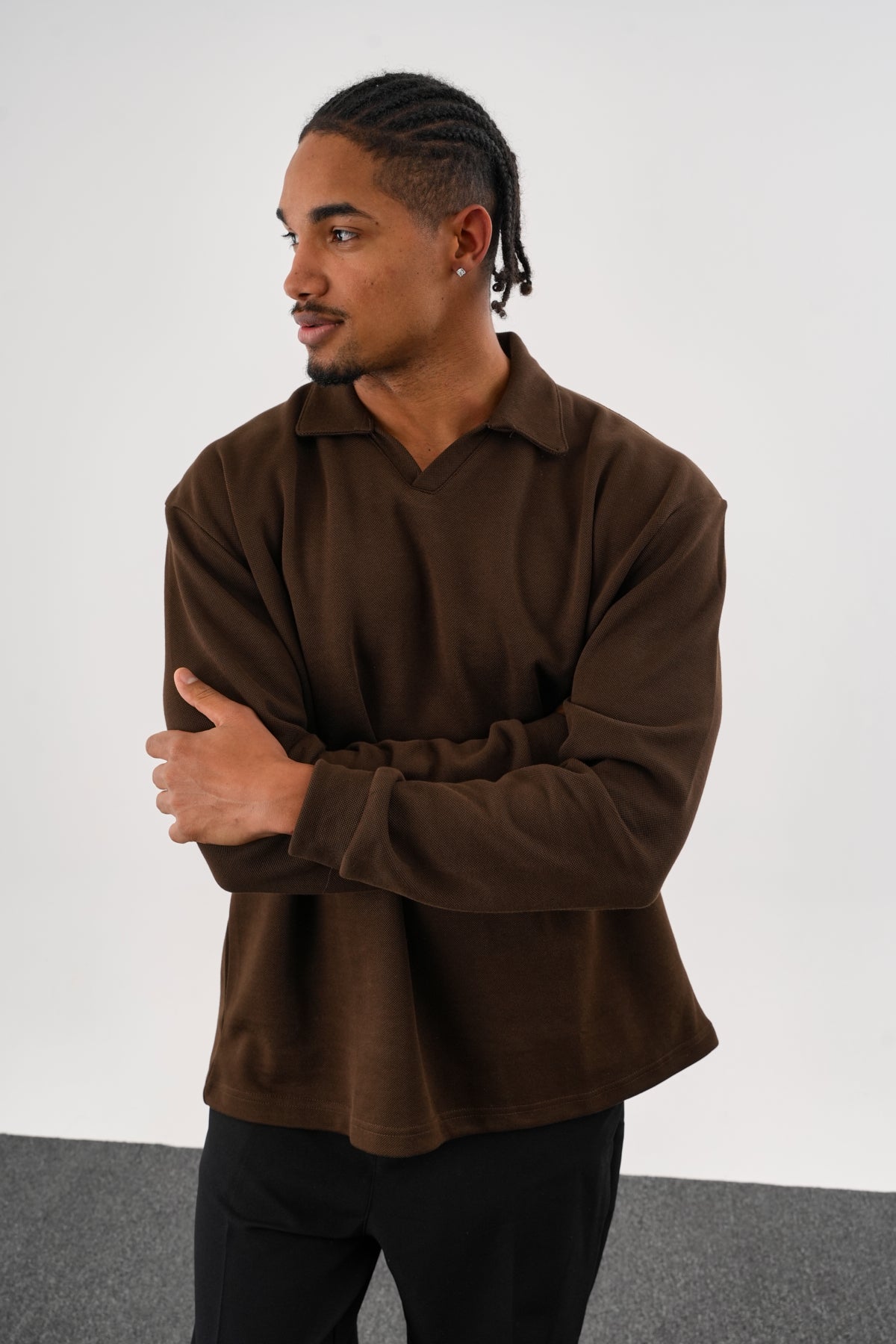 EASE Oversize Sweatshirt Kahverengi