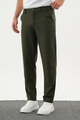 ARDEN Kışlık Kalın Slim Fit Kemerli Erkek Pantolon Haki