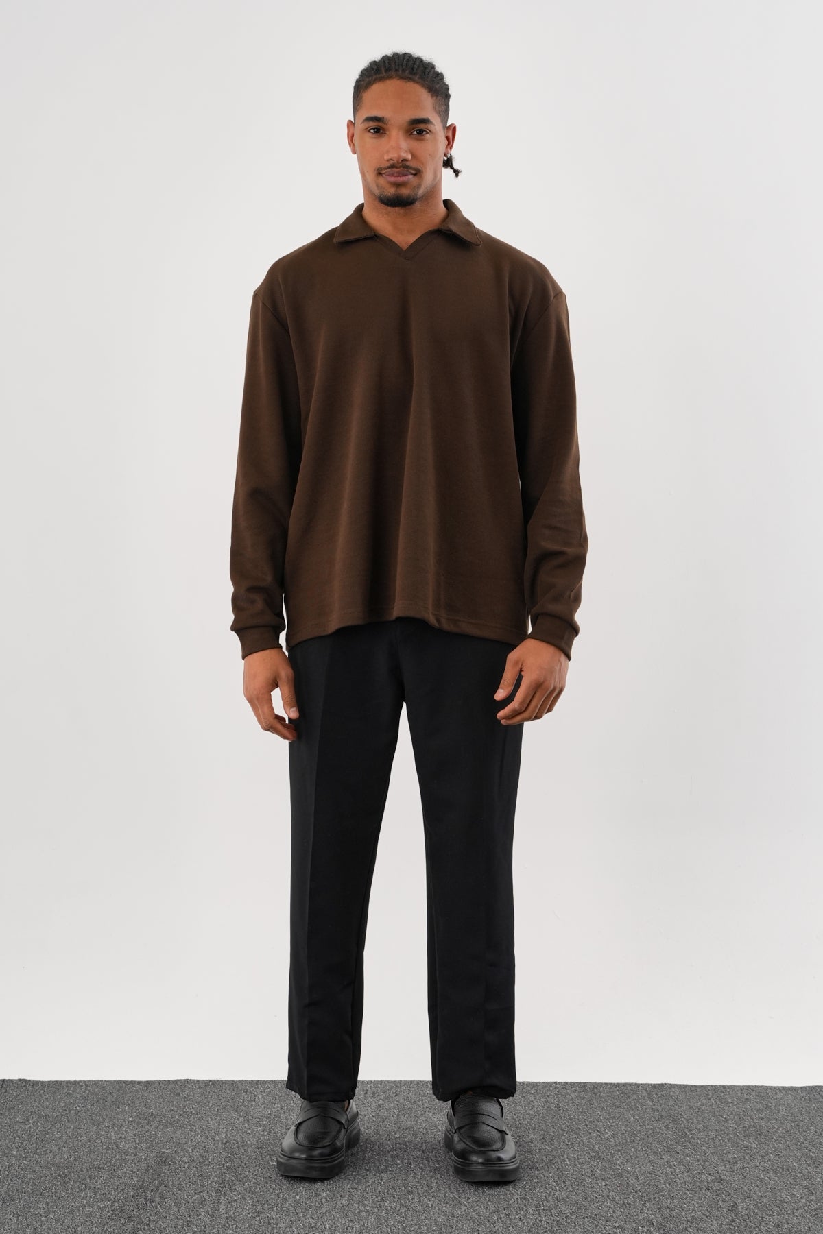 EASE Oversize Sweatshirt Kahverengi