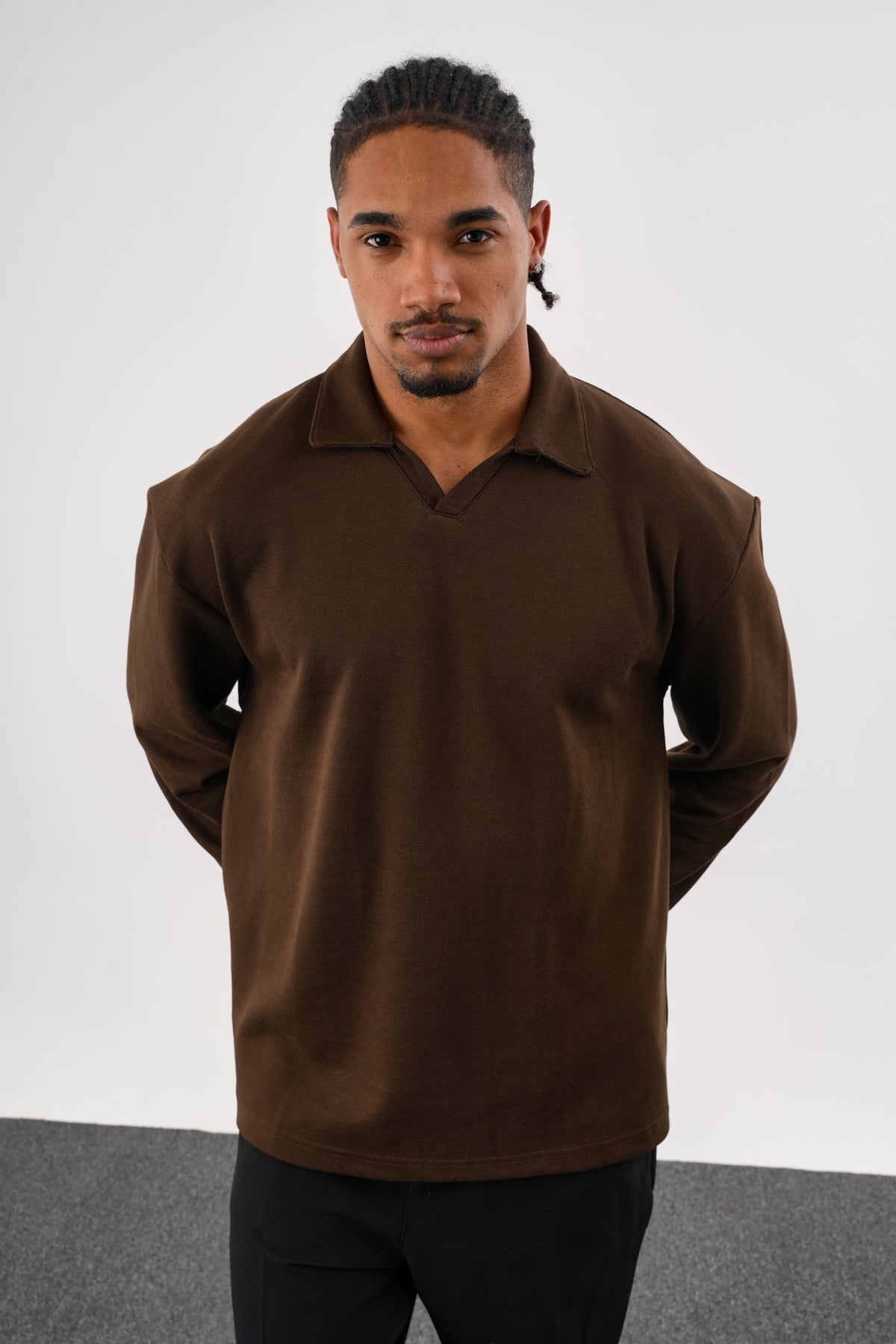 EASE Oversize Sweatshirt Kahverengi