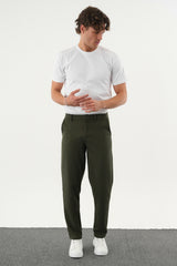 ARDEN Kışlık Kalın Slim Fit Kemerli Erkek Pantolon Haki
