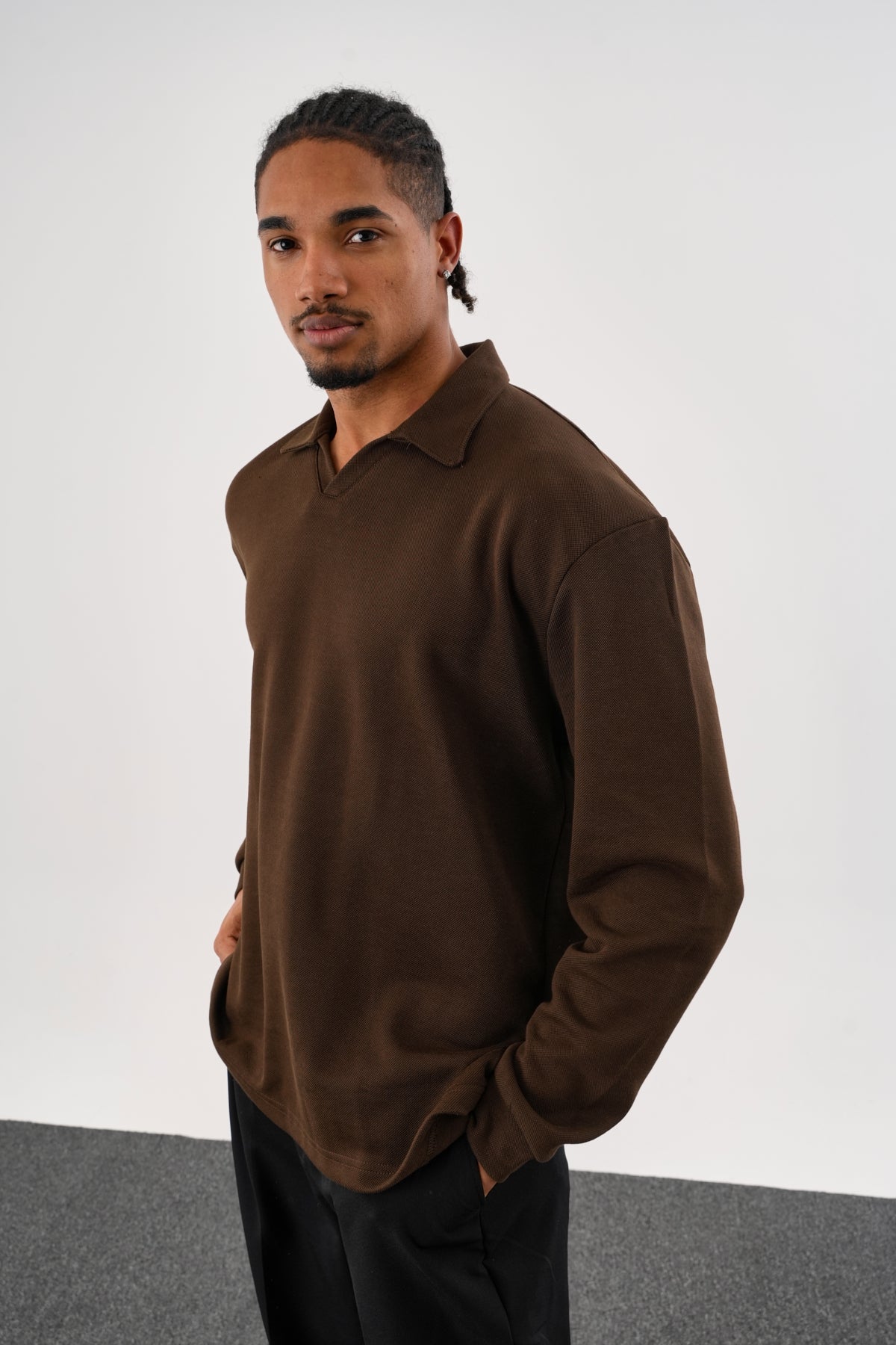 EASE Oversize Sweatshirt Kahverengi