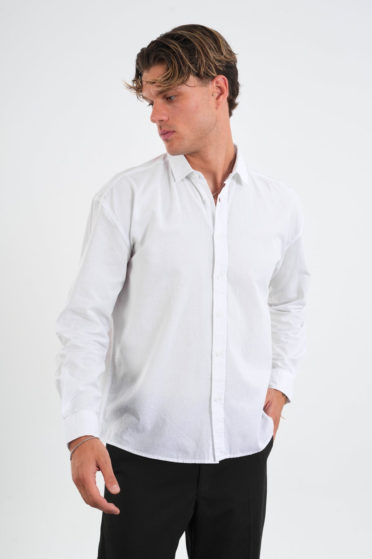 Infinity Comfort Fit Gömlek Beyaz - Redline